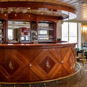 The bar of a hotelship